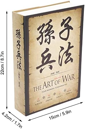 Сейф за книги с ключ, Секретен Книжен сейф, Китайски речник изкуството на Войната, Сейф със Скрито отделение за съхранение