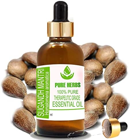 Етерично масло Pure Herbs Sugandh Mantri (Homalomena aromatica) Чист и Натурален Терапевтичен клас с Капкомер 30 мл