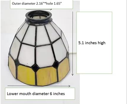 HUIMEIJU стъклен единична лампа Тифани, комплект от 2 теми, оранжева стъклена вентиляторная лампа, монтиран на стената