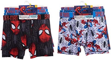 Боксови гащи Spiderman Boys' 5 от памук или 7-pk Polyblend в размери за 4, 6, 8, 10 и 12