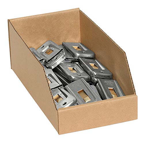 Tape Logic TLBINBIN69K Кофи за боклук с отворен покрив, 6 x 9 x 4 1/2, Крафт (опаковка по 25 парчета)