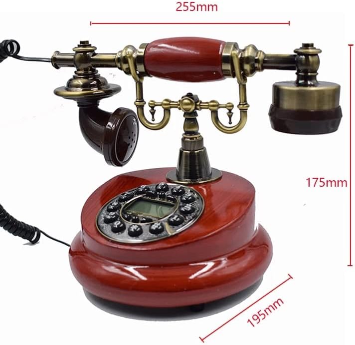 N/A Антикварен Кабелна Стационарен Телефон е От Смола С Фиксиран Цифрово Набор от Бутони на Телефона в Ретро стил, Реколта