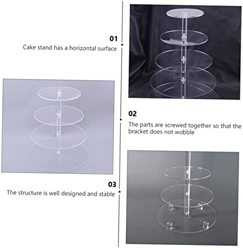 DEPILA 1 бр., Рафтове за кулата, Прозрачен Рафтове За Съхранение, Многослоен Декор за празнични Сладкиши, Дисплей, Поставка