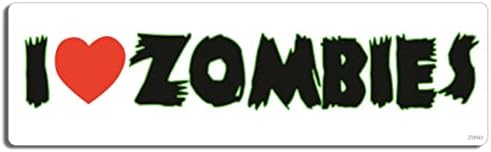 Gear Tatz - обичам (Сърцето) на Зомби - Стикер върху бронята - 3 x 10 инча - Професионално направени в САЩ - на Винил