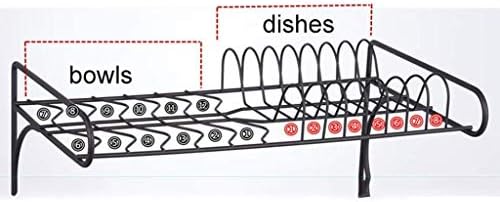 Кухненски Рафтове SDGH - Стелажи За съхранение на Двойна Съдове От Неръждаема Стомана (Черен)