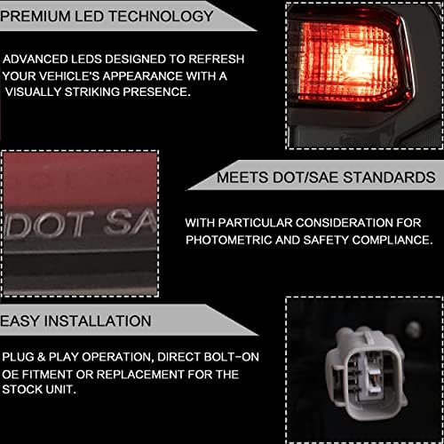 Задните светлини VLAND в събирането на Годни за Toyota Hilux 2015-2020 Base, Chasis, Doble Cab, SR, DLX (НЕ за Tonka),