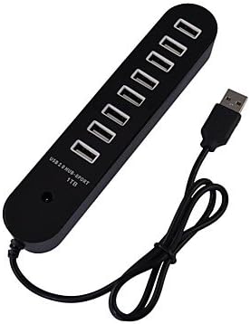 Високоскоростен USB2.0 до 1 TB, 8-портов хъб USB2.0/1.1, универсален (в различни цветове), черен