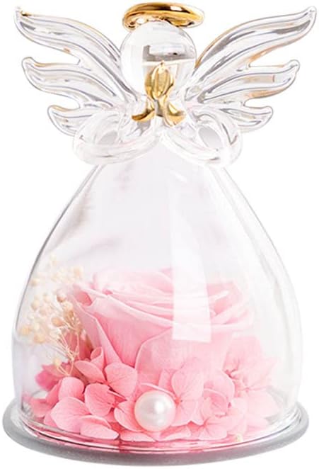 Кристална Гривна-Организатор Ангел Вечните цветя, сухи цветя със Стъклен Капак Подарък за Деня на Майката, Деня на Свети
