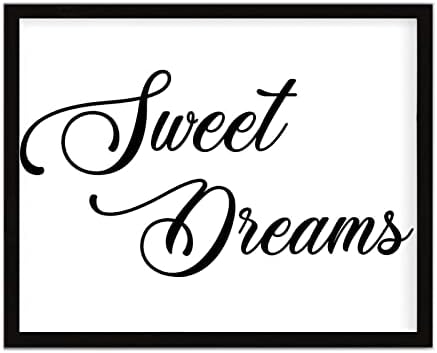 COCOKEN Знак Sweet Dreams в Дървена Рамка, Семейната Привързаност, Вдъхновяващи Цитати, Дървена Табела с Рамка, 16 x