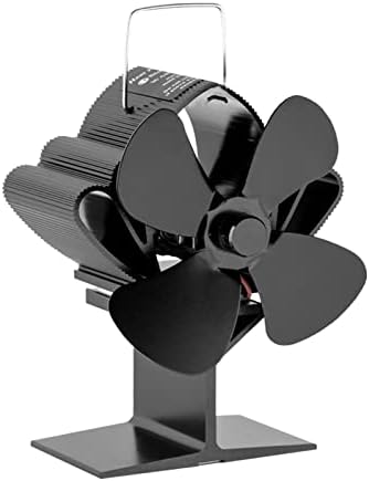 XFADR SRLIWHITE Черно Камина 4 Вентилатор за печки с топлинна захранването, Дърво Горелка, Екологично Безшумен вентилатор,