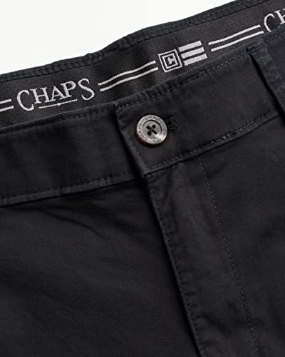 Мъжки панталони цвят каки Chaps - Класически Ежедневни панталони на директно намаляване - Удобни Ластични панталони-chinos