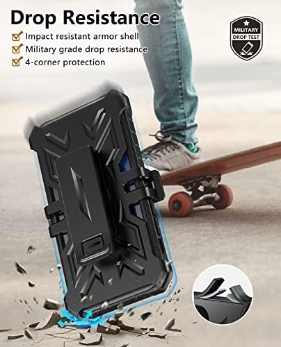 Калъф за телефон SOiOS за iPhone 13-Pro: Здрав кобур с клип за колан, сверхпрочная с вградена стойка - Удароустойчив