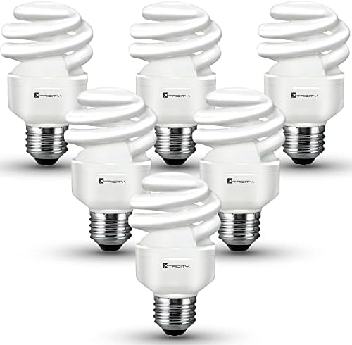 Компактна луминесцентна лампа Xtricity T2 Спирала КФЛ, 2700k Нежно бял цвят, 9 W (еквивалент на 40 Вата), 540 Лумена,