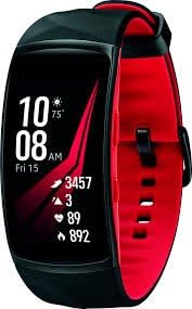 Умен часовник Samsung Gear Fit2 Pro за фитнес (Големи) - Червено (актуализирани)