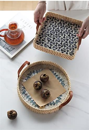 Кошница от ракита за съхранение под формата на Черупки от ратан NA, Творчески Тава Ръчно изработени, Бинауральная Плодови