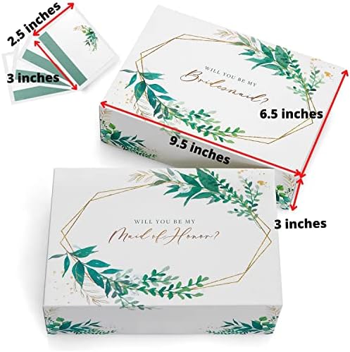 Кутии за предложения на шаферките Билки със стикери 6шт и 4 грама От Гофрирана хартия | 1 Кутия за шаферките, 5 Кутии