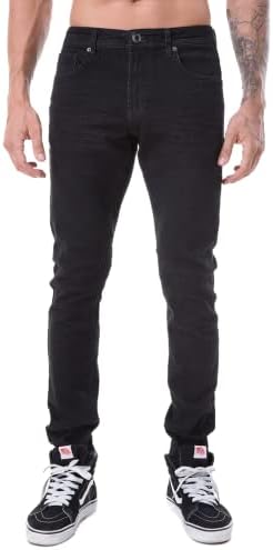 ABSECAI Панталони и Дънки Slim Fit, Стегнати Ластични Удобни Модни Дънкови Панталони за Мъже с Гъвкава Талия