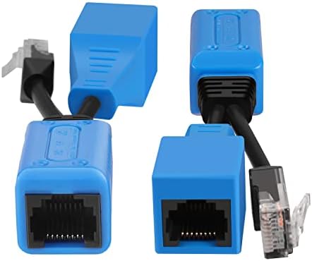 TNP RJ-45 Ethernet Кабел Объединитель/Сплитер Комплект (2 Двойки), 2 Щепсела към 1 Контакт и 1 Включете щепсела от 1