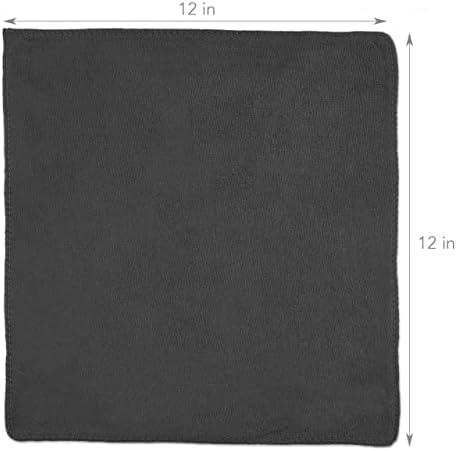 Кърпа за почистване от микрофибър LIVAIA: 6 Кърпички за почистване от микрофибър Бяло, сиво, черно – хавлиени Кърпи от