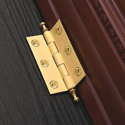 DUBAO 5 Бр Мат Месинг Декоративни Панти за вратите на гардероба Злато (Размер: 50 мм)