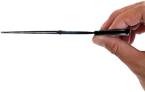 ALLEX Малки Черни Ножици за офис 5,5 [С незалепващо покритие], Гъвкави Тънки Нископрофилни ножици, Произведено в Япония,