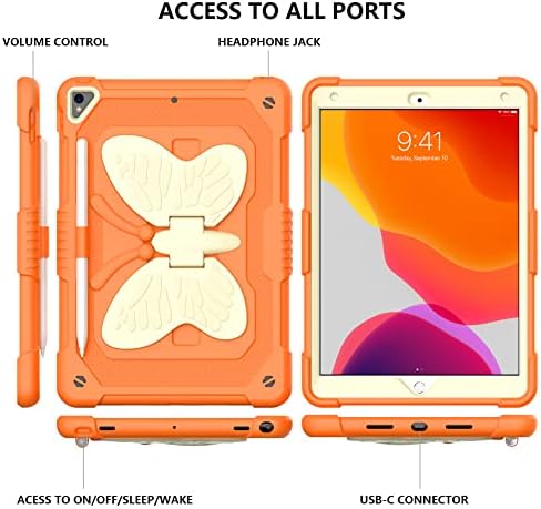 Калъф за iPad 9/8/7 (10,2-инчов модел 2021/2020/2019 9th / 8th /7th поколение), детски Силикон устойчив на удари Защитен