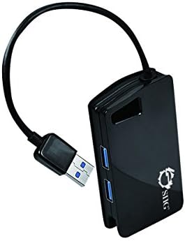 SIIG JU-H30812-S1 Super Speed USB 3.0, 4 порта, хъб, 4 порта, черен