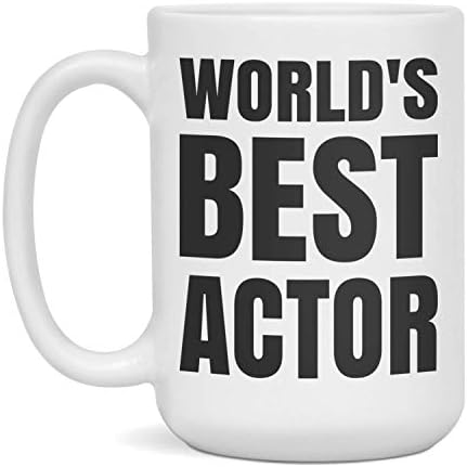 Чаша за актьор - най-Добрият актьор на света - Чудесен подарък за Актьора - Бяла чаша / 15 грама