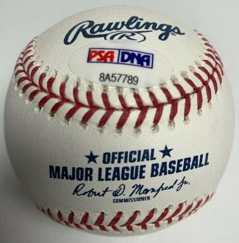 Дейви Лопес подписа MLB Бейзбол Dodgers PSA 8A57789 с Надпис - Бейзболни топки с автографи