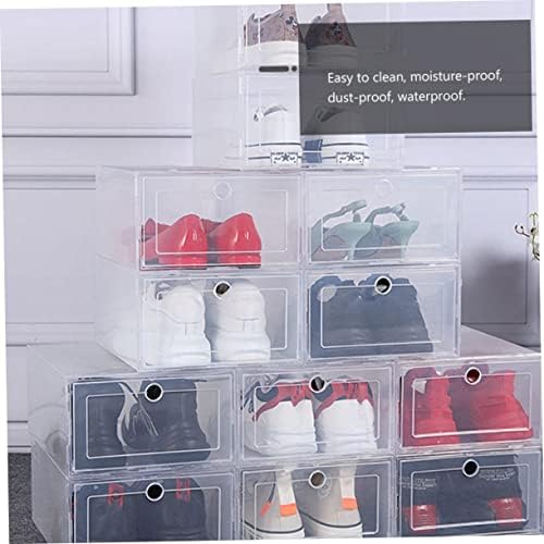 Cabilock 6шт а обувките Скоростна Кутия За съхранение на Обувки шкаф за обувки Прозрачен Дисплей на Скоростната Сгъваем