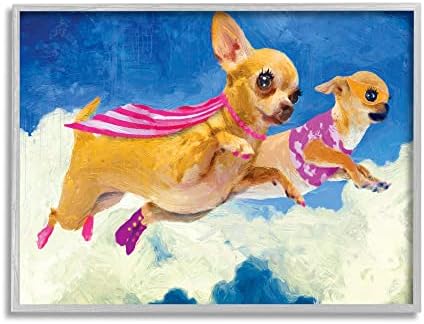 Розови Пелерини за кучета порода чихуахуа Stupell Industries, Лети в Облачном Небето, Дизайн на Вратаря Хастингса