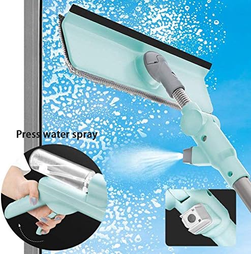 Препарат за миене на прозорци WDLWUJIN, 2 в 1, Стъргало за душ с удлинителем, Инструменти за почистване на стъкло за