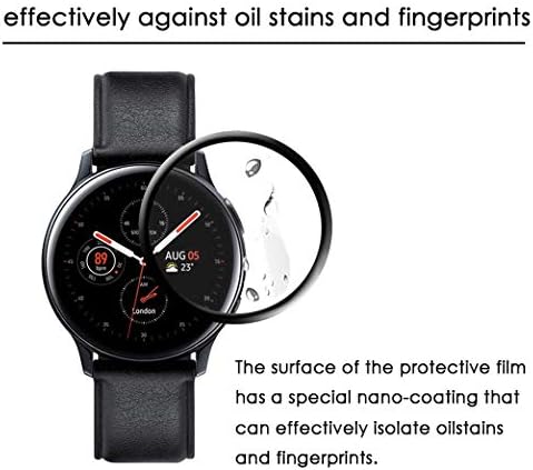 Orzero (3 опаковки), съвместим с Samsung Galaxy Watch Active 2 (44 мм), защитно фолио за екрана с дугообразными ръбове