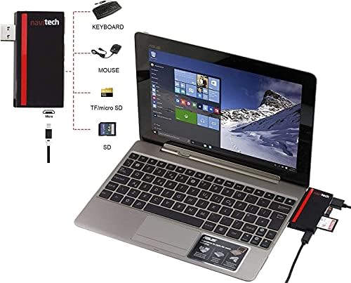 Лаптоп/таблет Navitech 2 в 1 USB 3.0/2.0 Адаптер-hub/вход Micro USB устройство за четене на карти SD/Micro SD слот, съвместим