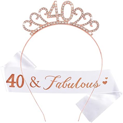 Колан и Диадема Casoty на 40-ия ден от раждането, за жени, Бижута за 40-ия рожден ден На жените, сбор от розово злато