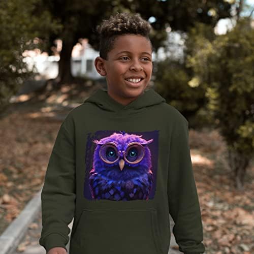 Детска hoody с качулка от порести руно 3D Owl - Мультяшная Детска hoody с качулка - Цветни hoody с качулка за деца