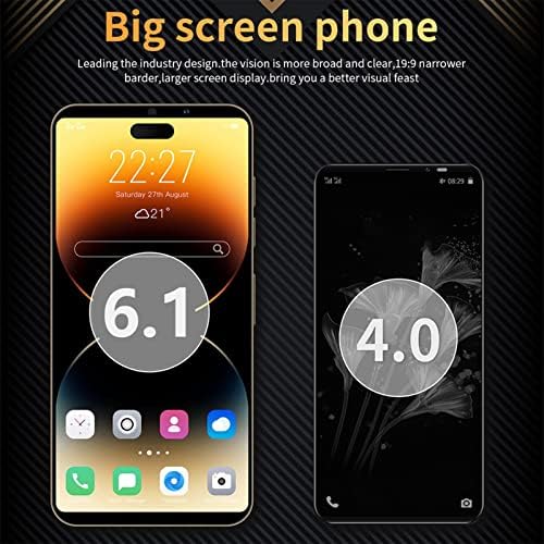 ariarly Отключени Мобилен телефон I14 Pro Max 6,1-инчов Смартфон за Androd 11,0 4 + GB 64 GB Поддръжка на смартфон 5G