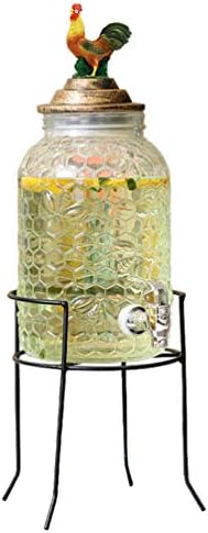 Стъклена Опаковка за напитки Hemoton 4L Mason Буркан с Капачка, Прозрачни Буркани за Консервиране, с Широко Гърло и Запечатани