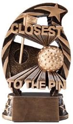 Награди на десетилетието Golf Closest to The Pin Trophy | Награда на турнира по голф - Височина 6,5 инча - Табела с надпис