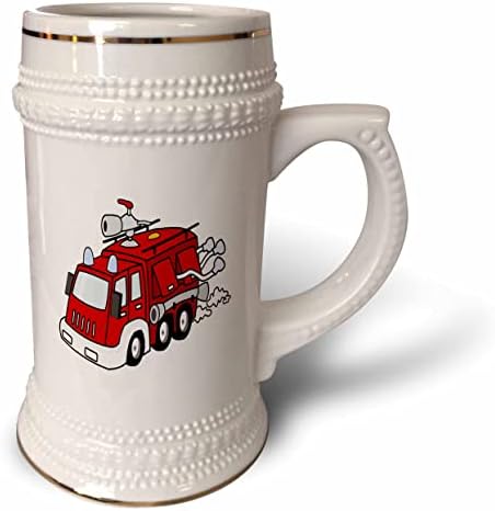 Триизмерно изображение на Анимационни пожарна машина - чаша за стейна на 22 унция (stn-371713-1)