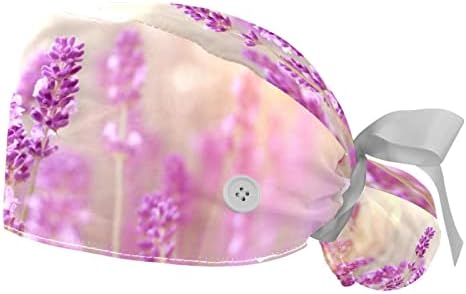 Работна Шапка с изображение на Анимационни Лисици с Пуговицей и тренировъчната панделка, 2 Опаковки Многократно Хирургически