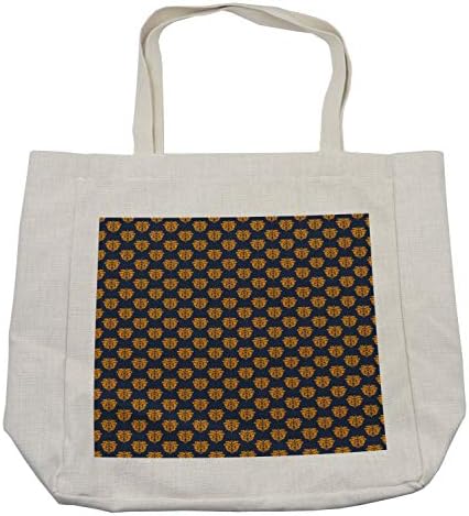 Пазарска чанта от дамасской тъкан Ambesonne, Антикварни Флорални Мотиви с Класически викторианскими мотиви на Листа,