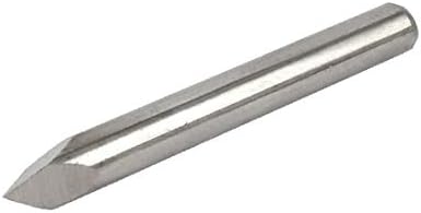 X-DREE 1/8-инчов x0,3 мм 60-градусов Конусообразный инструмент за гравиране с 3 канали и директен канавкой (1/8-инчов