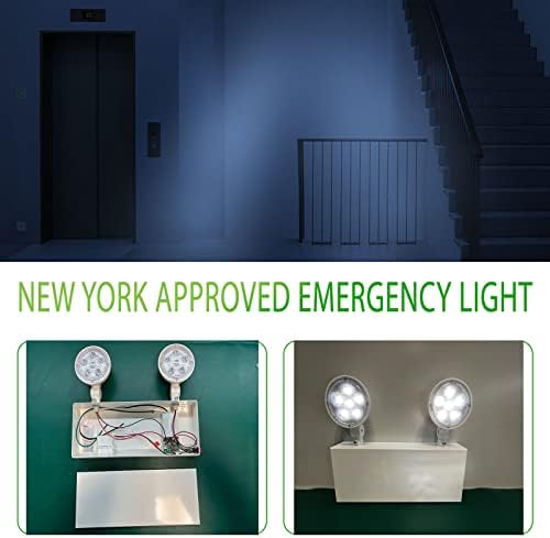 Сертифицирано Garrini New York Led аварийно осветление, подходящо за мокри помещения, Двойни Въртящи се лампи, Монтиране