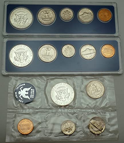 3 Различни набор от специални монетни дворове САЩ - 1965, 1966 и 1967 година на издаване