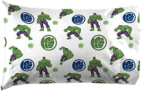 Комплект спално бельо Jay Franco Hulk, Marvel Fist Twin - Комплект от 3 теми, Супер Леко и удобно детско спално бельо