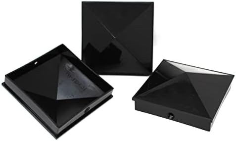 Пластмасови една пирамида 4x4 Номиналния размер (3-5 /8 x3-5/8) за стълбове на огради с Предварително предварително пробити