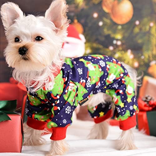 Коледен Костюм за Кучета, Пижами за Кучета, Зимни Дрехи за Малки Кучета за Момчета и Момичета, Пуловер за домашни любимци