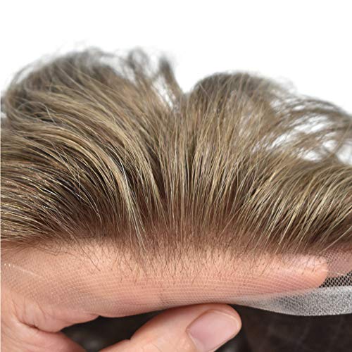 Грижа за КОЖАТА на ЛИЦЕТО ЧУДО Френски Синтетични косми на Дантели за Мъже на S Перука от изкуствена коса Поли Кожа PU