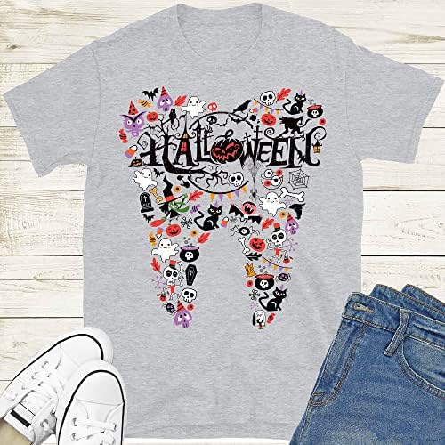 Риза Стоматологично Четата на Хелоуин, Тениска Стоматологичен Pupmkin, Подарък Зъболекар за Хелоуин, Страховито Зъболекар,